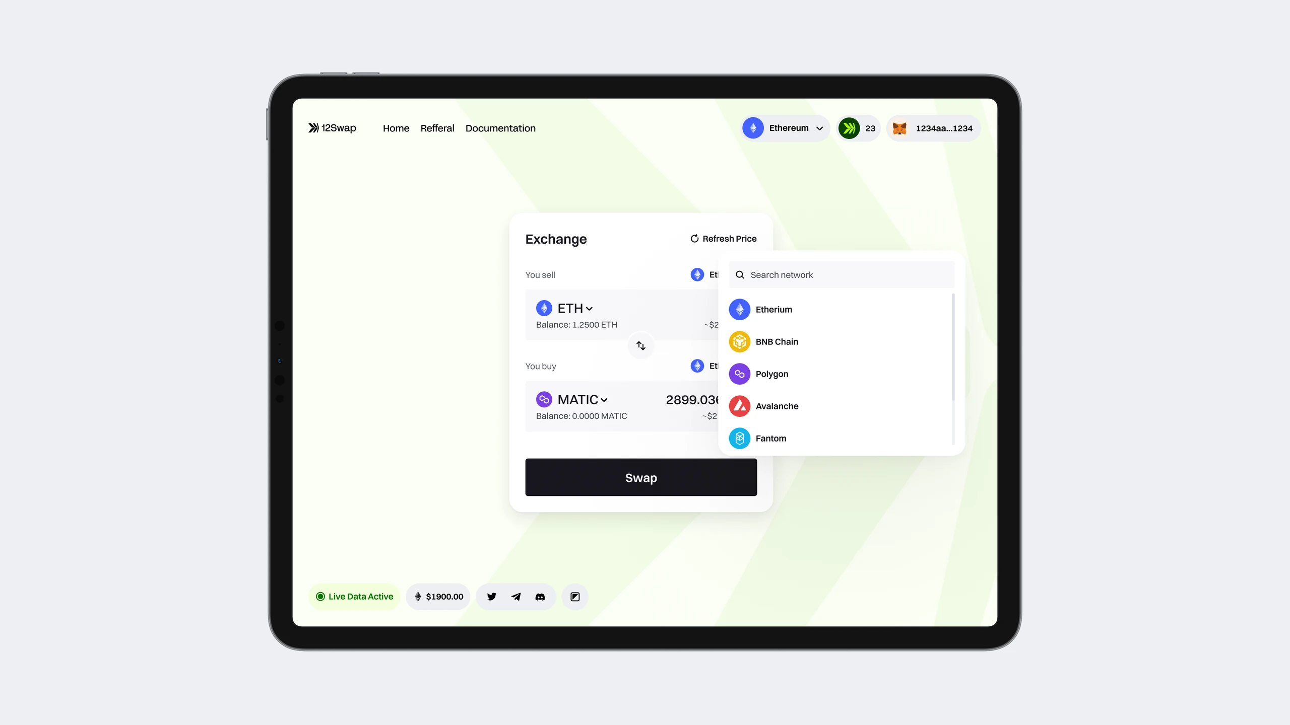 12swap, Product Interface 1