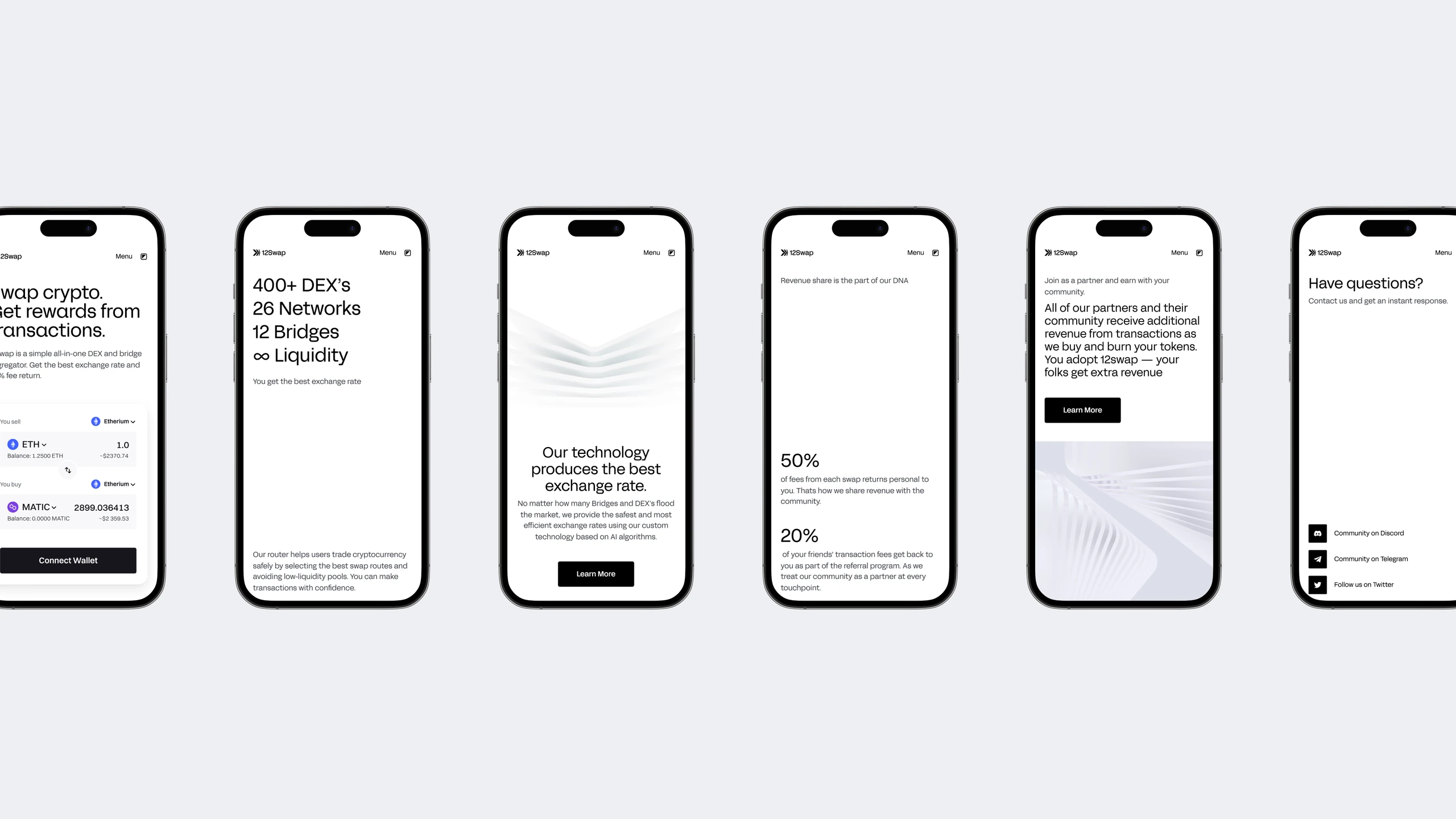 12swap, Marketing Website 1
