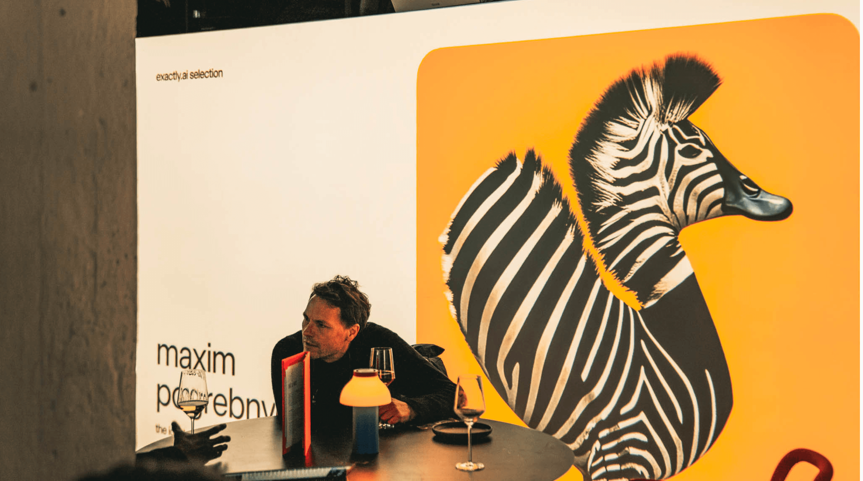 Large-scale exhibition print and panel discussion guest